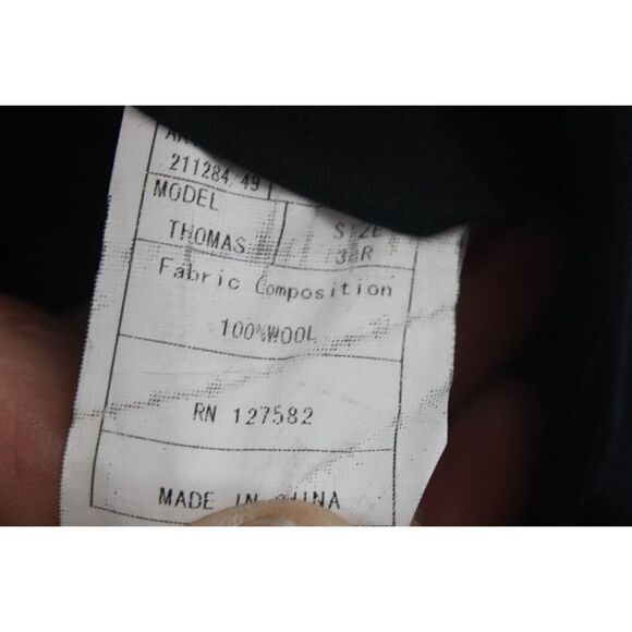 PAUL BETENLY NAVY GRAY STRIPE THOMAS 44R SUIT COAT & MATCHIN PANT 38R INSEAM 27" - Picture 7 of 16